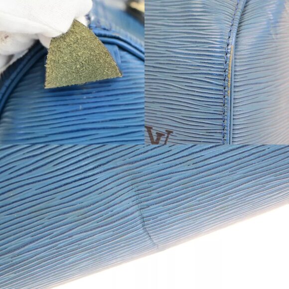 LOUIS VUITTON LV Logo Speedy 30 Travel Hand Bag Epi Leather Blue M43005 35SH811 - Picture 16 of 16
